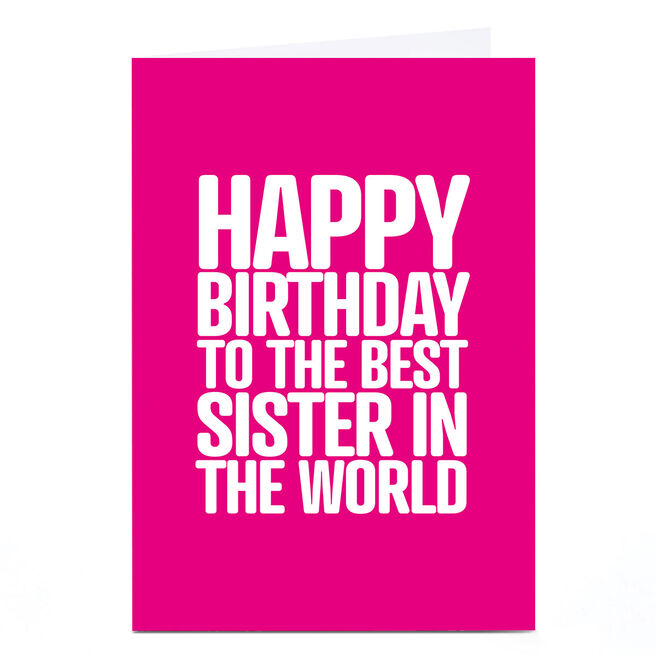 Personalised Punk Birthday Card - Best Sister 