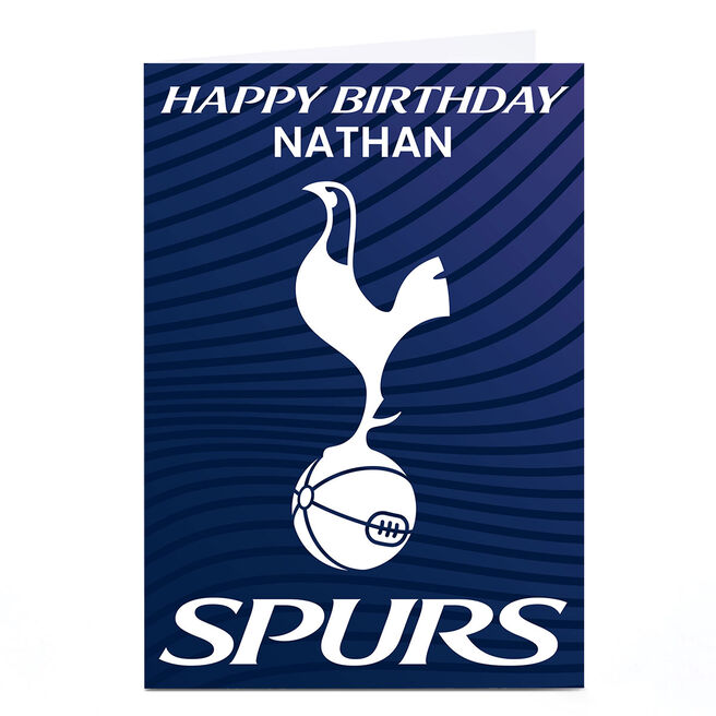 Personalised Football Birthday Card - Happy Birthday Spurs