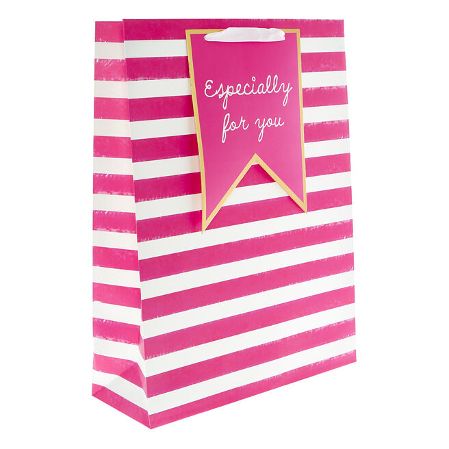 Extra Large Portrait Gift Bag - Pink Especially For You