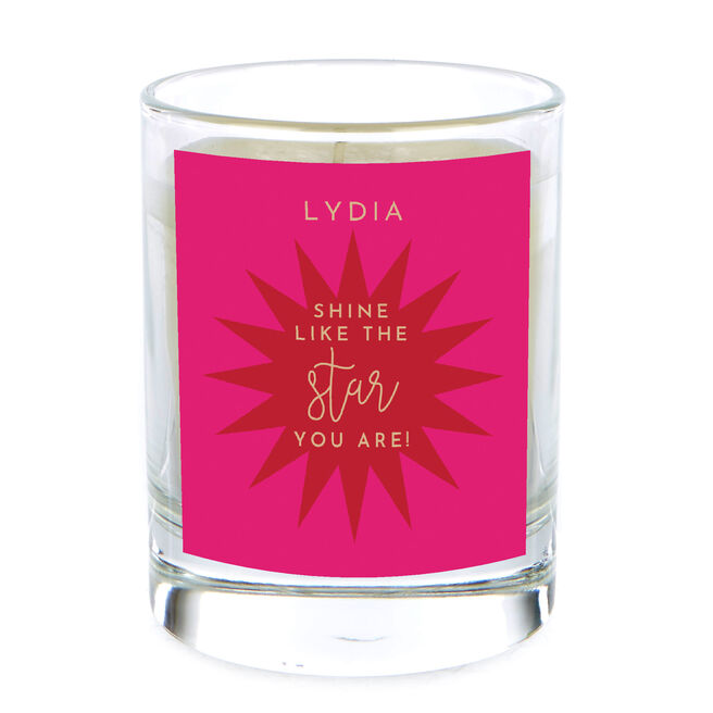 Personalised Pomegranate & Cashmere Scented Candle - The Star You Are