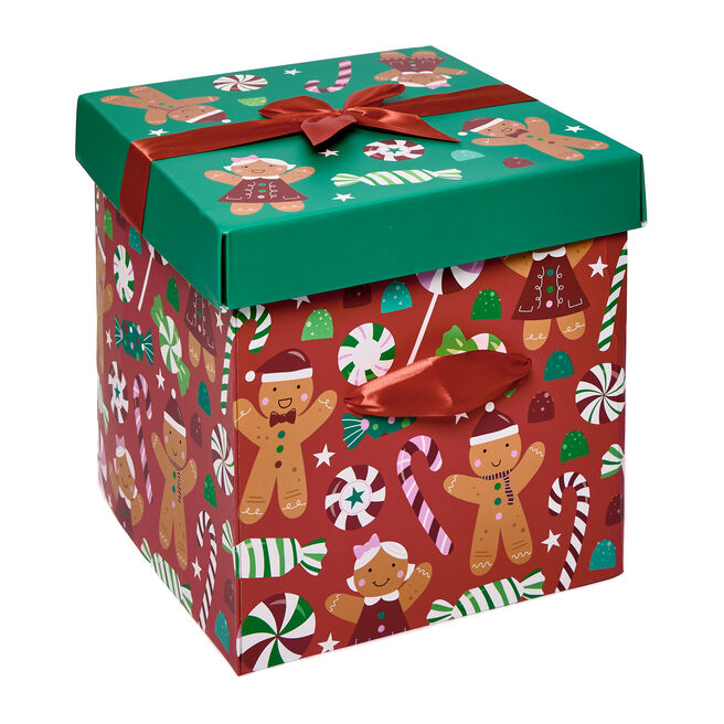 Large Flatpack Gingerbread Christmas Gift Box