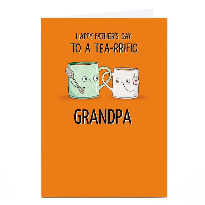 Personalised Father's Day Card - To a Tea-rrific Grandpa