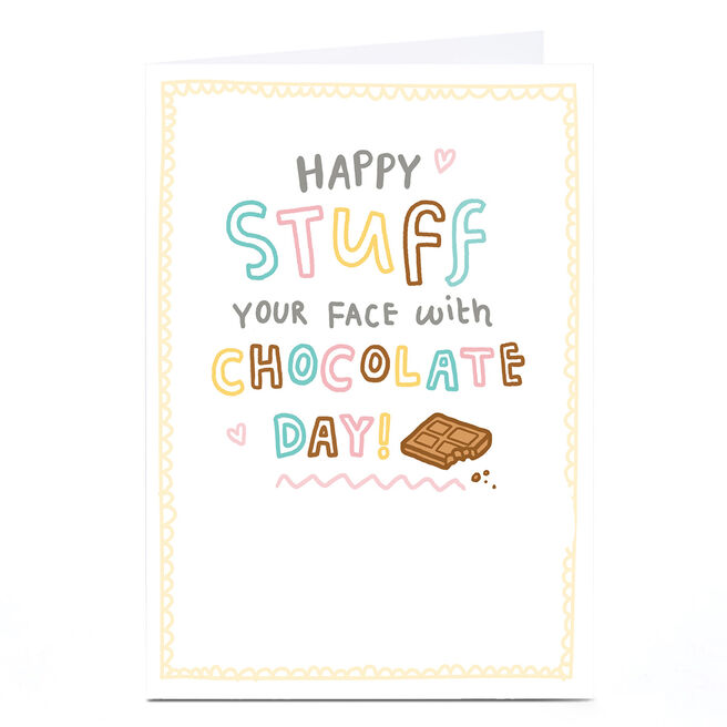 Personalised Blue Kiwi Easter Card - Stuff Your Face