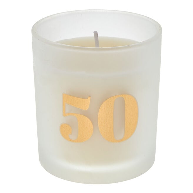 50th Birthday Pomegranate Scented Candle