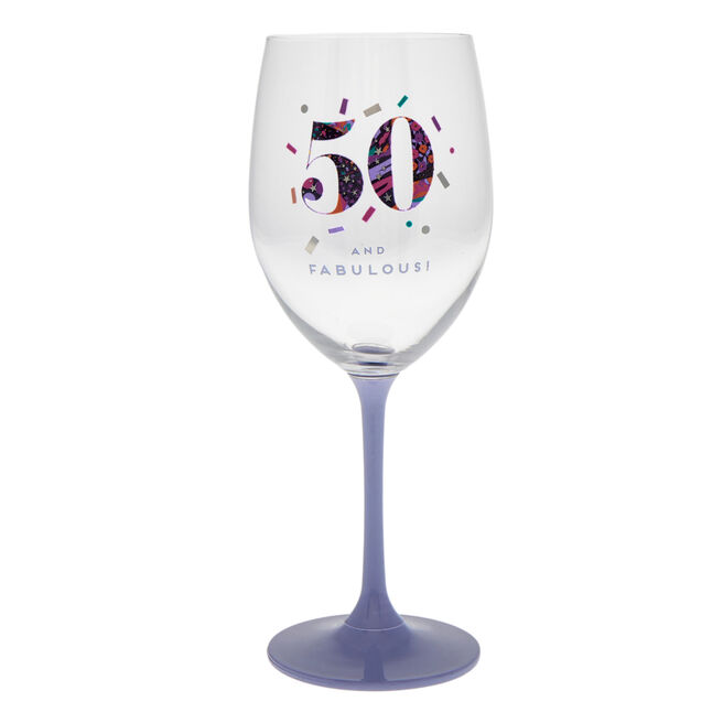 50 & Fabulous Wine Glass