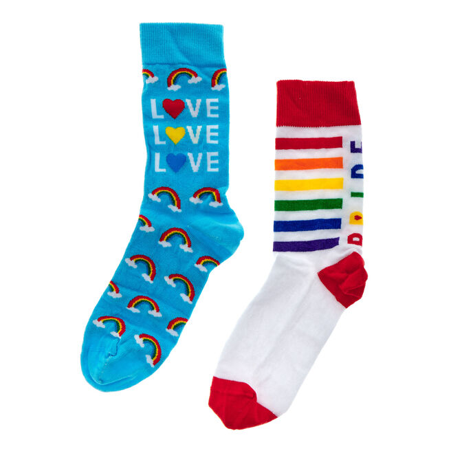 Pride Rainbow Unisex Socks - 2 Pairs