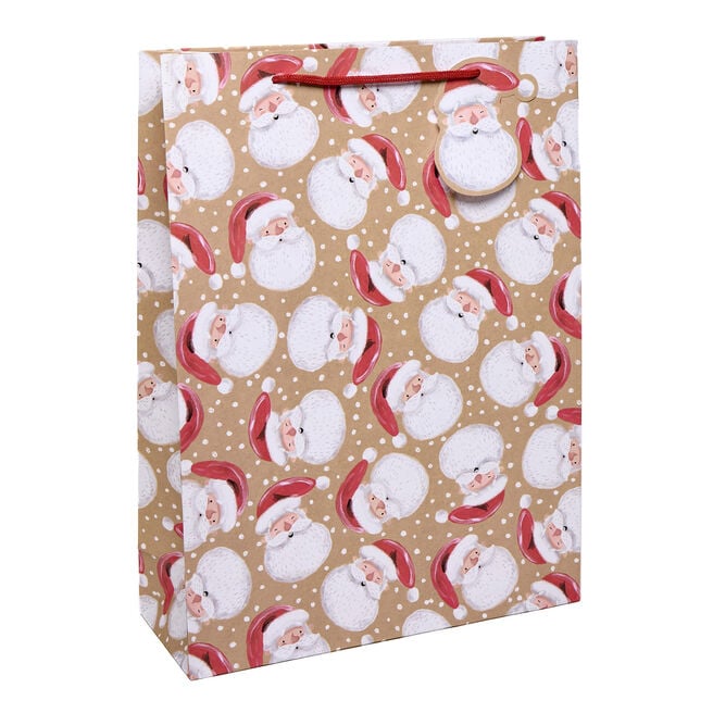 Repeat Santa Extra Large Portrait Christmas Gift Bag
