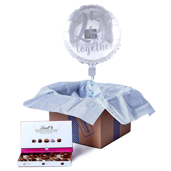 25 Years Together Balloon & Lindt Chocolates - FREE GIFT CARD!