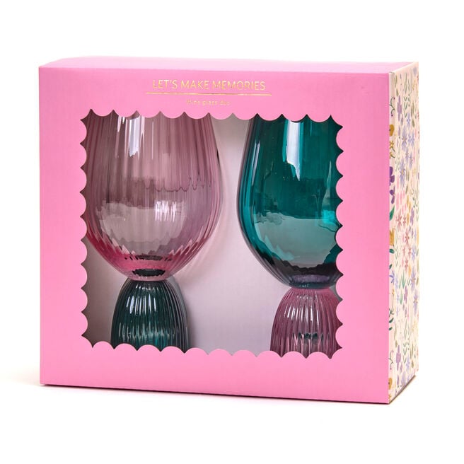 Let's Make Memories Wine Glass Duo