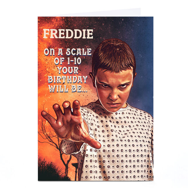Photo Birthday Card - Eleven Stranger Things