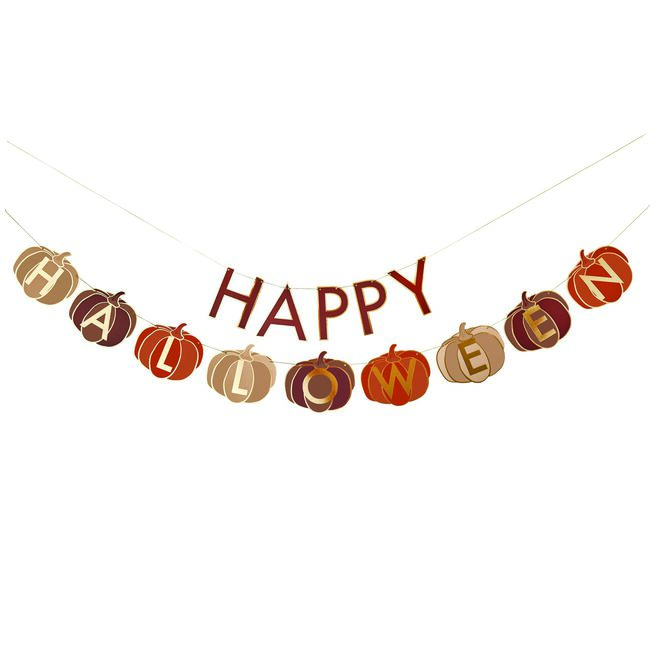 Pumpkin Happy Halloween Card Banner