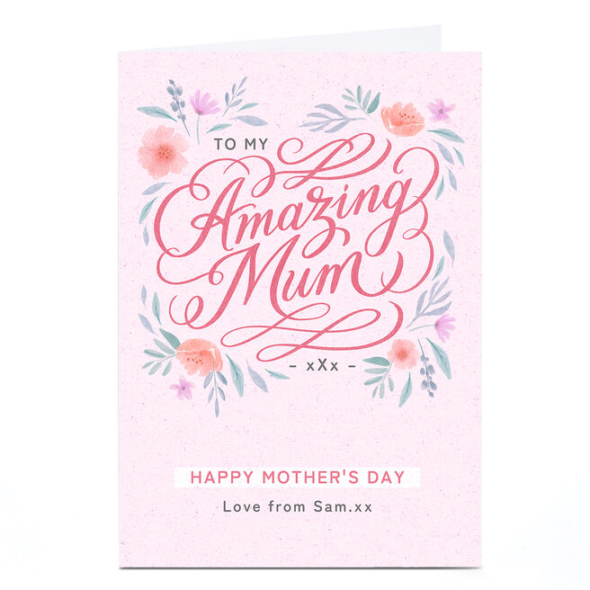 Personalised Dalia Clarke Mother's Day Card - Amazing Mum