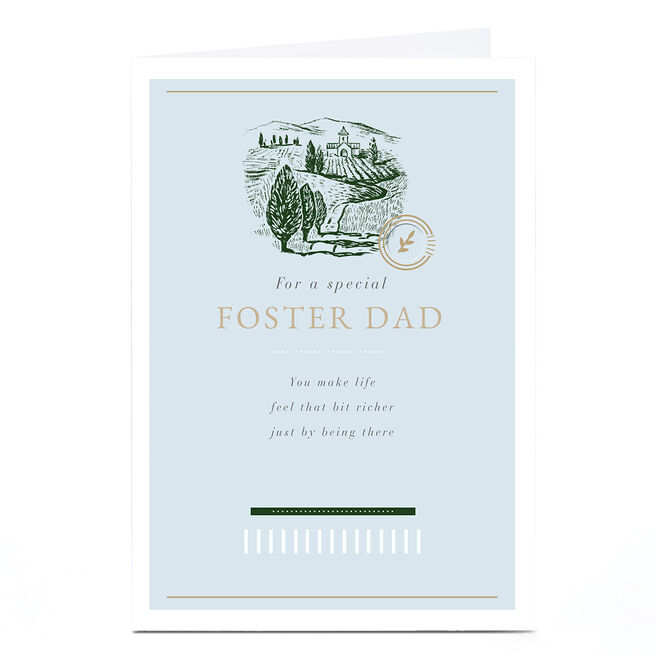 Personalised Father's Day Card - Just By Being There, Foster Dad