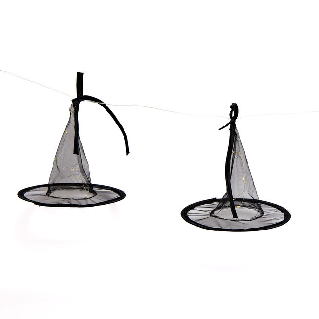 Light-Up Witch Hat Garland