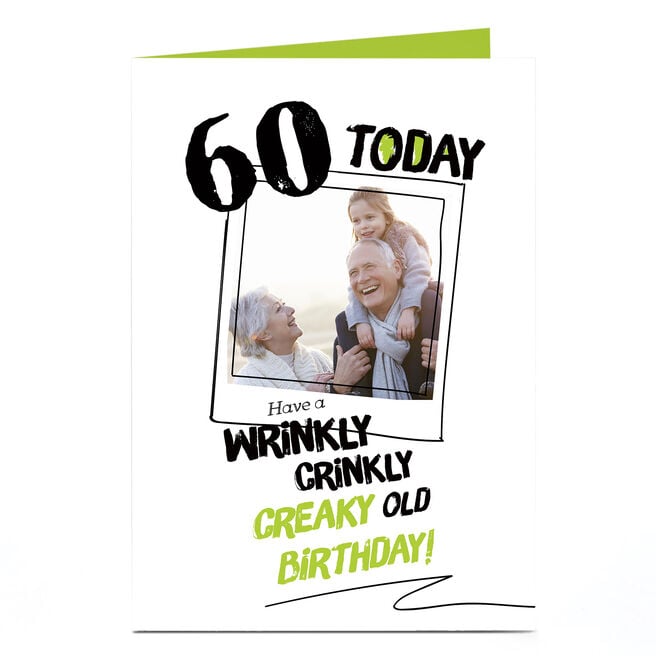Photo Birthday Card - Creaky Old Birthday, Editable Age