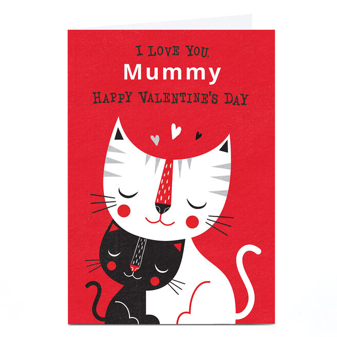 Personalised Dalia Clark Valentine's Day Card - Cats