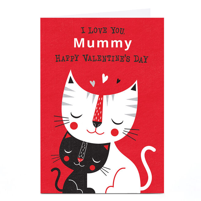 Personalised Dalia Clarke Valentine's Day Card - Cats