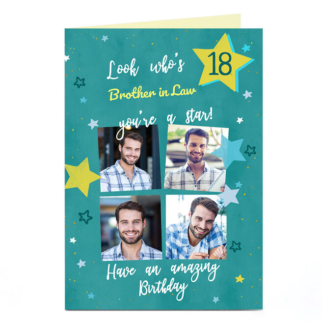 Photo Birthday Card - You're a Star..., Editable Age