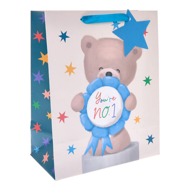 Hugs You're No.1 Large Portrait Gift Bag