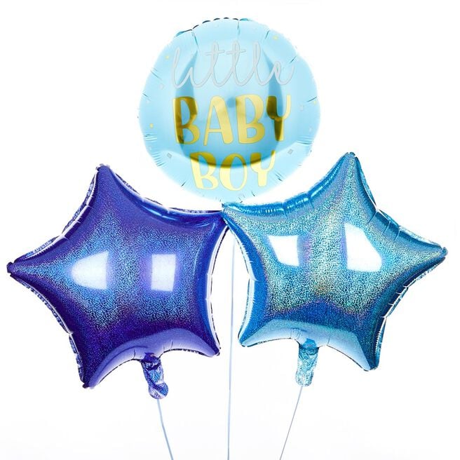Little Baby Boy Balloon Bouquet - DELIVERED INFLATED!