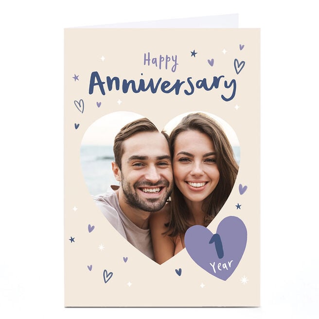 Personalised Anniversary Photo Card - 1 Year