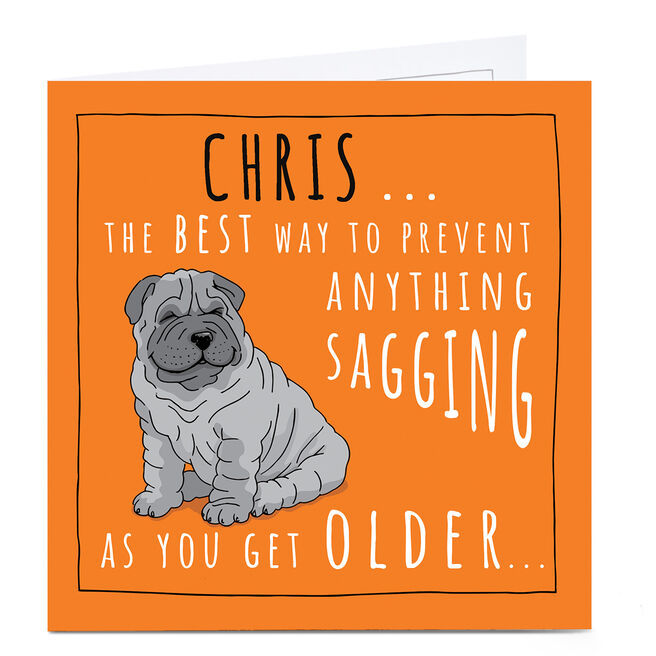 Personalised Totally Pawsome Birthday Card - Prevent Sagging
