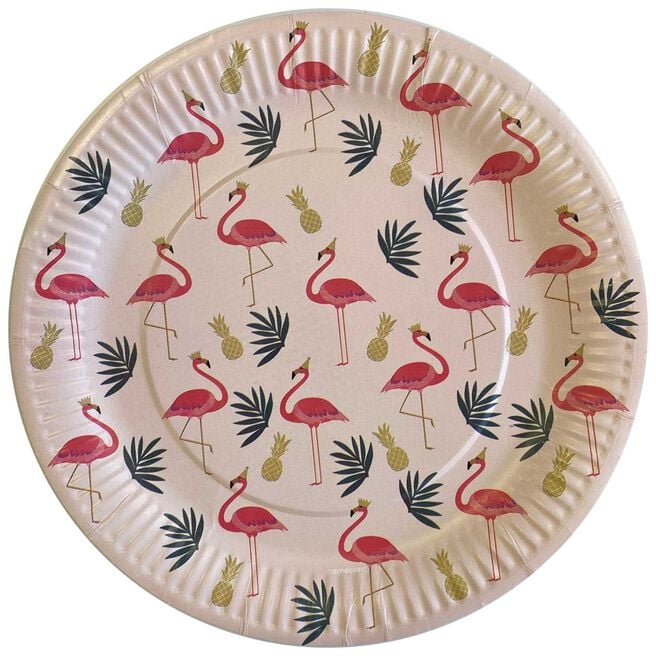 Flamingo Party Plates - Pack of 8