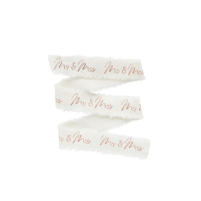 Rose Gold Mr & Mrs Ribbon 5m