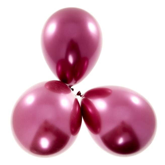 Pomegranate Satin Latex Balloons - Pack Of 6