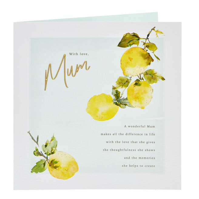 Mum Lemons Mother's Day Card