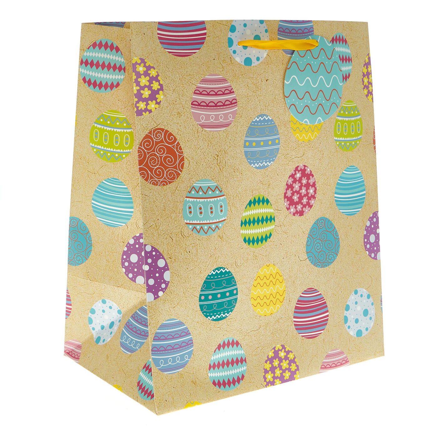 Buy Large Portrait Kraft Egg Pattern Easter Gift Bag for GBP 1.49