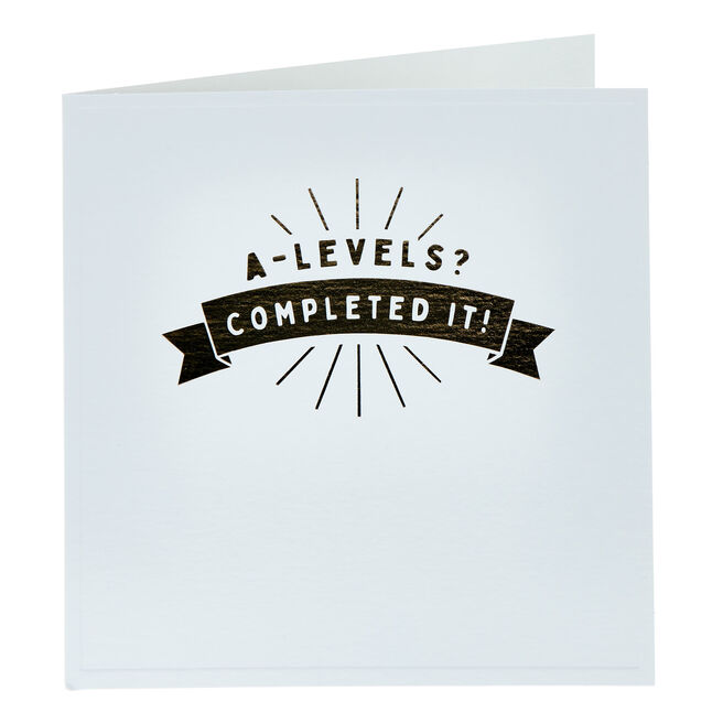 A-Levels? Completed It Exam Congratulations Card