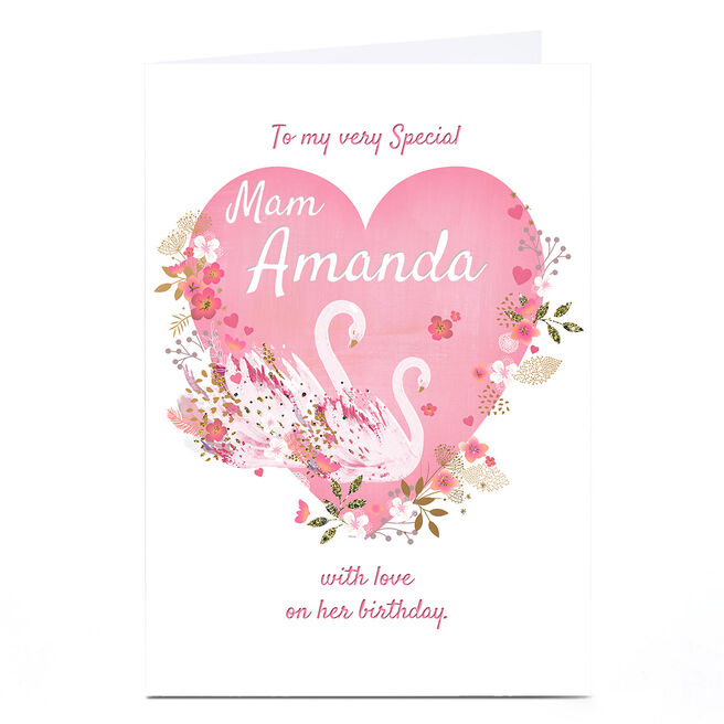 Personalised Kerry Spurling Birthday Card - With Love, Mam