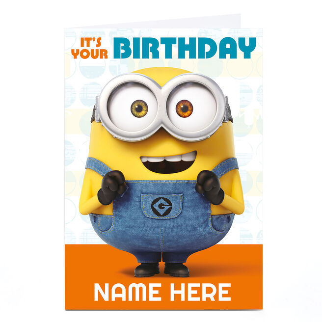 Personalised Despicable Me Card - Minion: It's Your Birthday