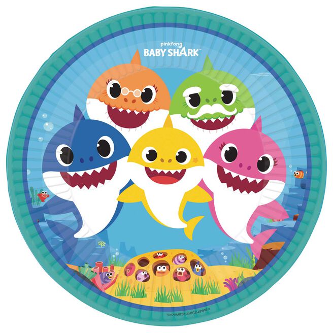 Baby Shark Party Plates - Pack of 8