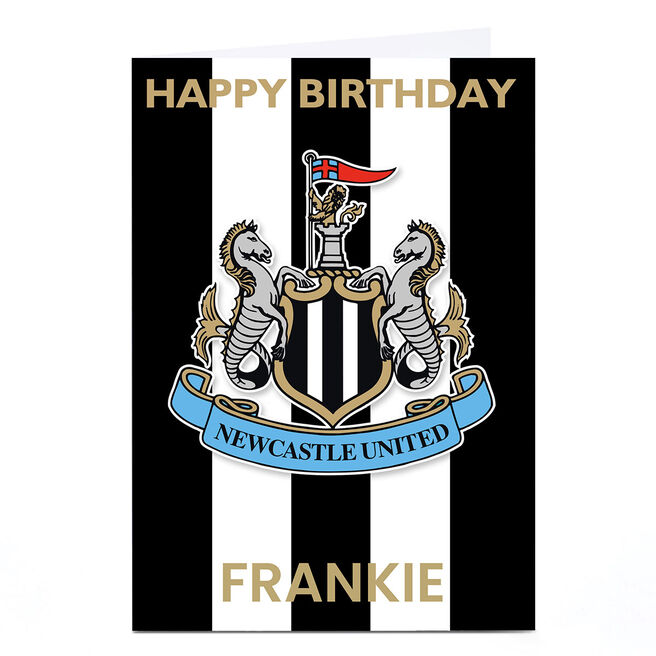 Personalised Football Birthday Card - Newcastle United Happy Birthday 