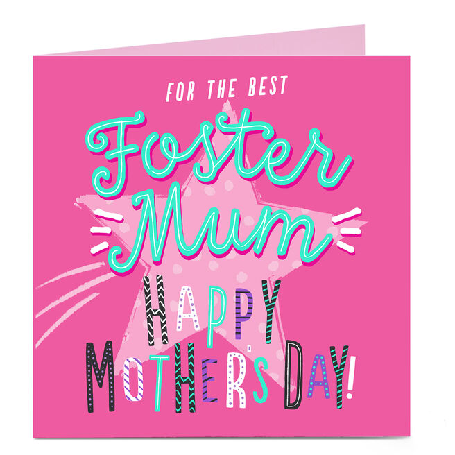 Personalised Mother's Day Card - The Best Foster Mum