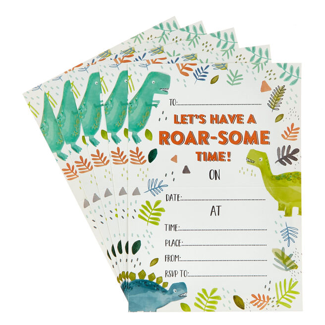 Dinosaur Party Invites - Pack of 20
