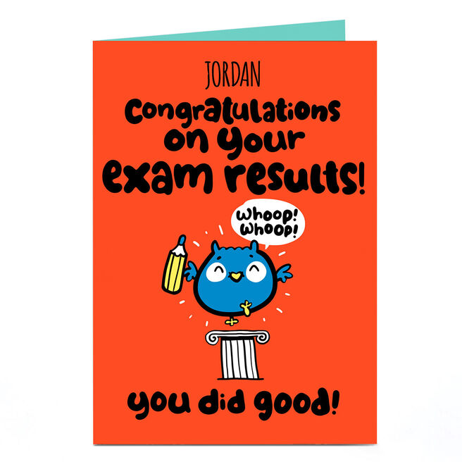 Personalised Fruitloops Congratulations Card - Exam Results