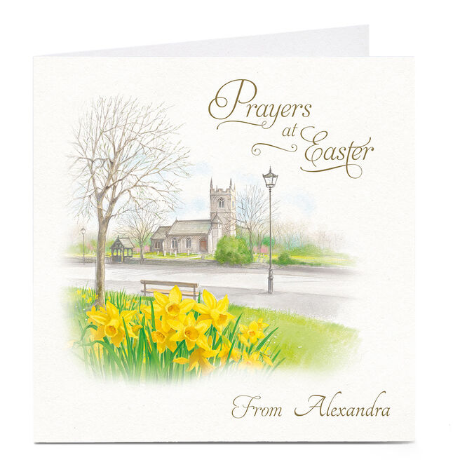 Personalised Easter Card - Church Prayers At Easter