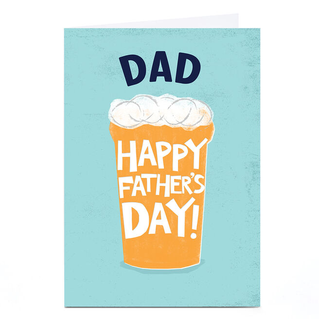 Personalised Father's Day Card - Dad Beer