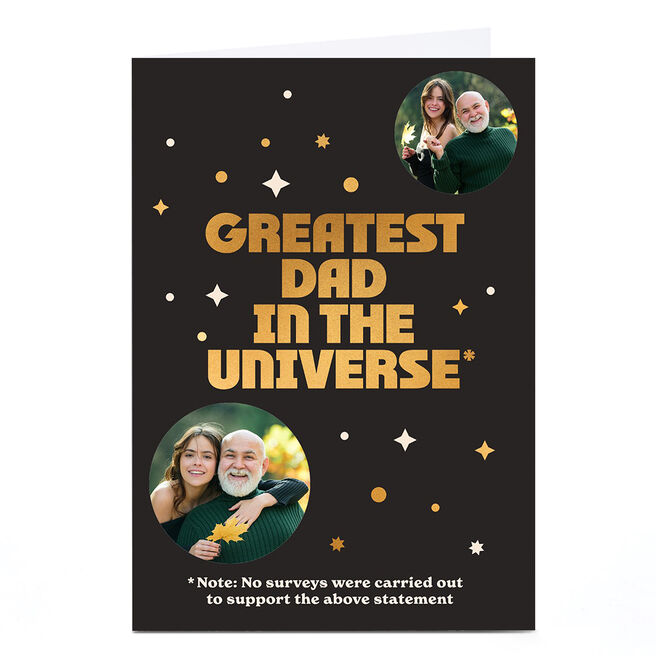 Photo Father's Day Card - Greatest Dad in the Universe