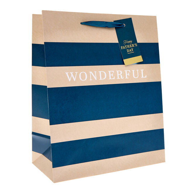 Personalised Father's Day Large Portrait Gift Bag