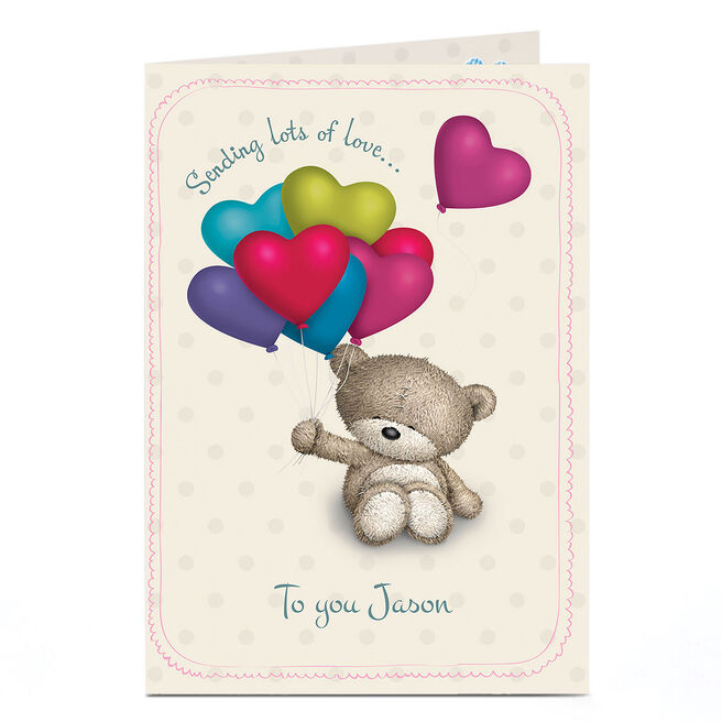 Personalised Hugs Bear Card - Sending Lots Of...