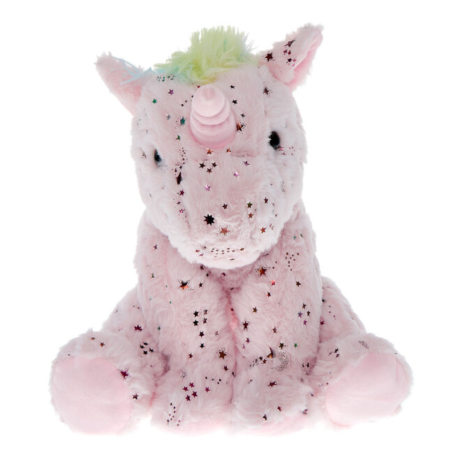 Large Pink Sparkle Unicorn Soft Toy