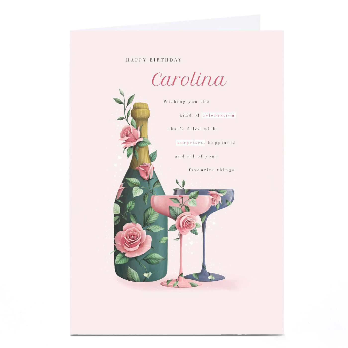 Buy Personalised Birthday Card - Floral Drinks for GBP 2.99 | Card ...