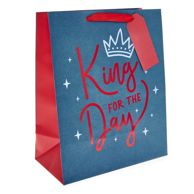 King for a Day Large Portrait Gift Bag