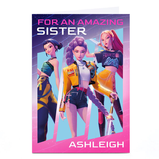 Personalised Birthday Card - K-Pop Demon Hunters, Any Relation