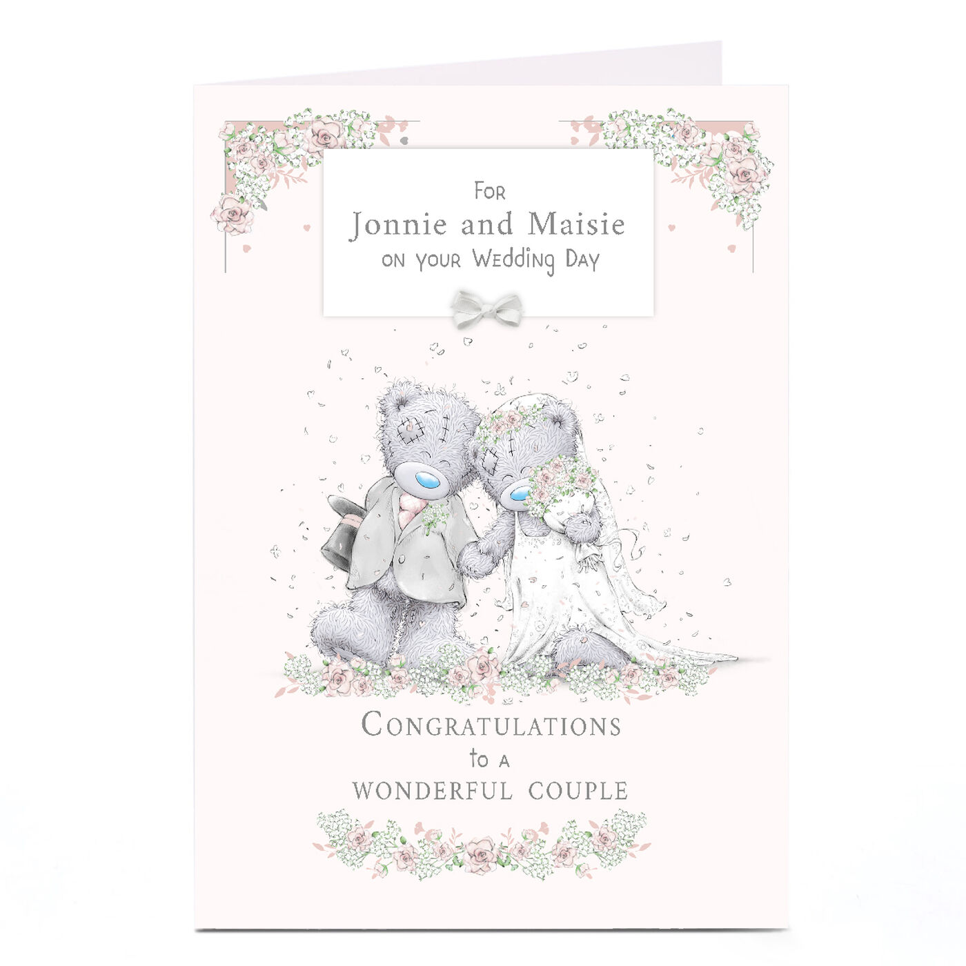 Buy Personalised Tatty Teddy Wedding Card Wonderful Couple for GBP 2.