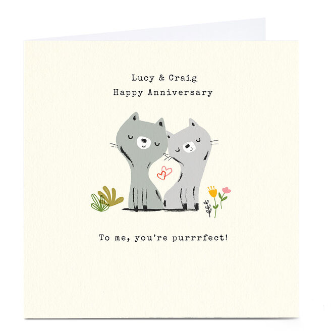 Personalised Andrew Thornton Anniversary Card - Your Purrfect!